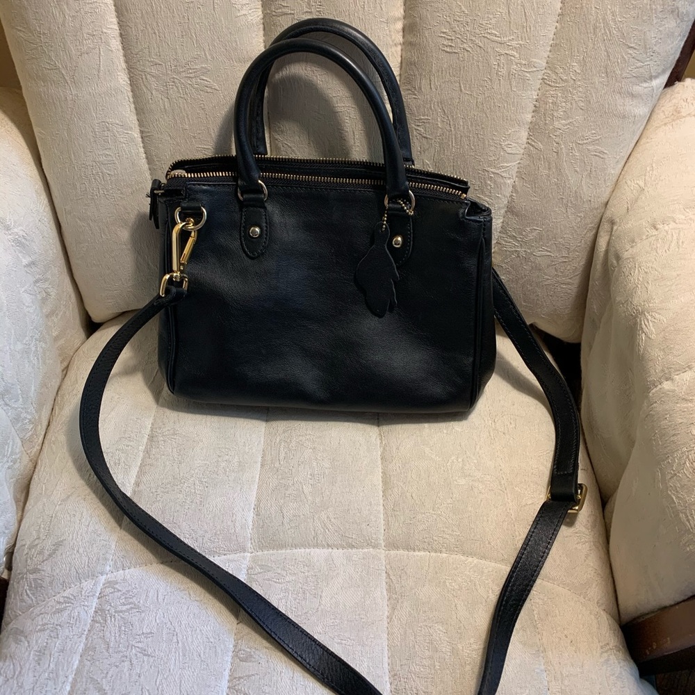 Roots Canada leather satchel crossbody bag